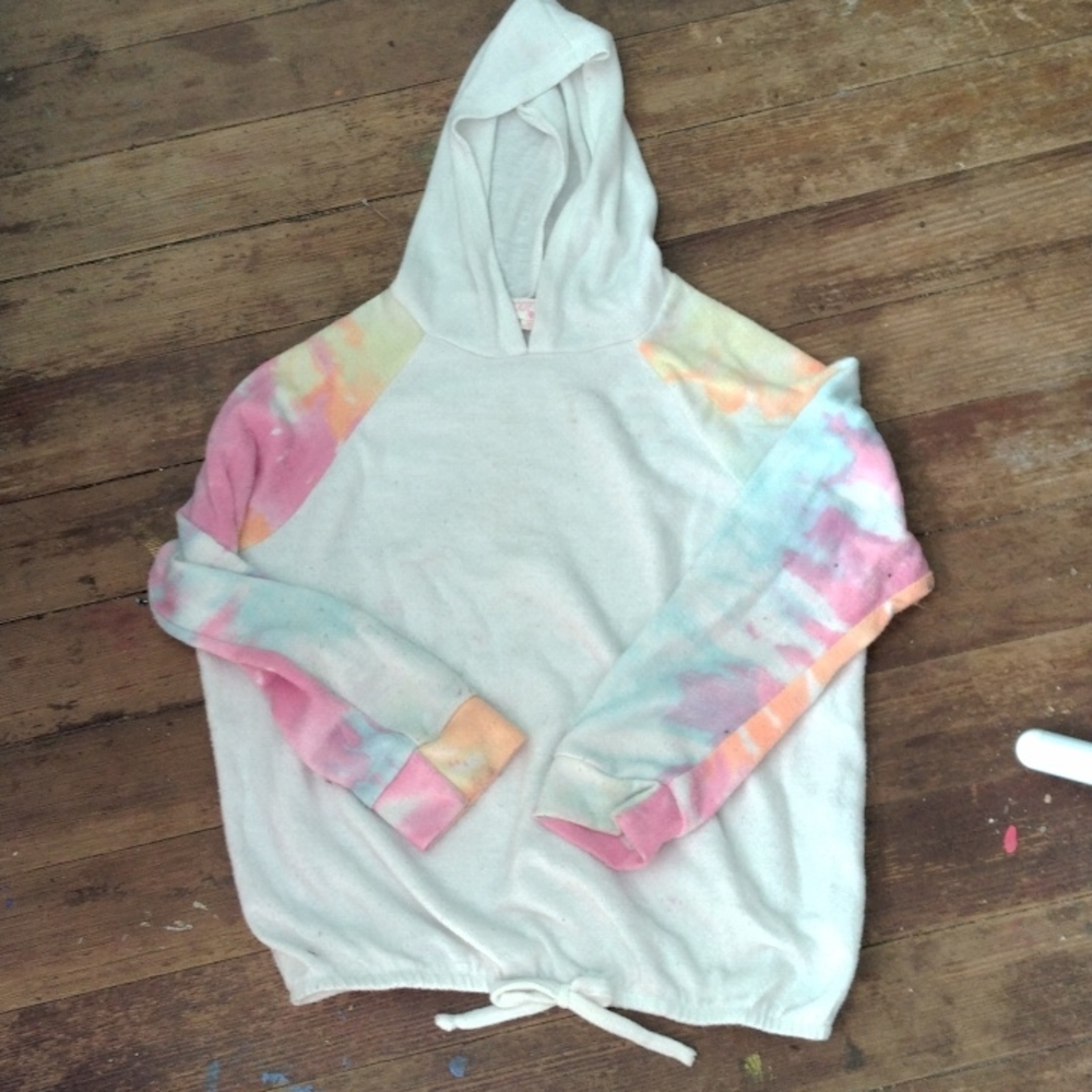 Girl's XL tie -dye hooded  sweatshirt